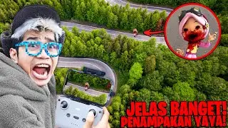 DRONE MEREKAM NAMPAK YAYA MENGERIKAN DI JALANAN ANGKER!!! DIA NYANYI SEREM BANGET!!!