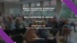 Melissa Farley, USA, TERF is not a single-issue movement #WDI #FQT #WDIConference