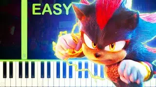 Sonic the Hedgehog 3 - Official Trailer Music - EASY Piano Tutorial