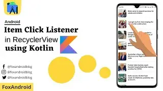 Item Click Listener - RecyclerView using Kotlin || kotlin Item Click Listener in RecyclerView