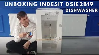 Unboxing Indesit DSIE 2B19 Dishwasher. Compact built-in dishwasher.