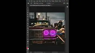 Change Car Light in Photoshop  #photoshopedit #photoshoptips #edit