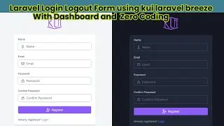 Laravel multi user Login Logout form with registration  KIU breeze template in 10 minute |