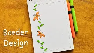 Amazing Border Design for School Project | Border Design on Paper | Designs for Cards #schoolproject