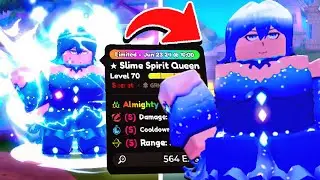 Unlocking The UNOBTAINABLE 0.001% Almighty Slime Spirit Queen In Anime Defenders