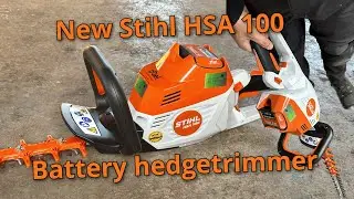New Stihl HSA 100 battery hedge trimmer. Closeup of turning handle. #stihl #hsa100