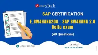 E_BW4HANA200 - SAP BW4HANA 2.0 Delta exam (48 Questions) | ZaranTech DotCom