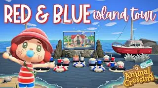 THE MOST UNIQUE island theme EVER!! Red & Blue Island Tour | ACNH 2024  animal crossing new horizons