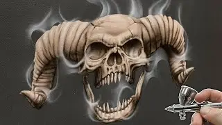 Airbrushing a Skull for Beginners