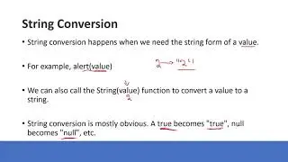 Type Conversions In JavaScript