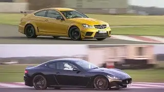 Mercedes-Benz C63 AMG vs Maserati GT Stradale | The Stig | Top Gear