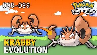 How To Evolve Krabby Into Kingler In Pokemon Fire Red & Leaf Green | Kanto Pokedex