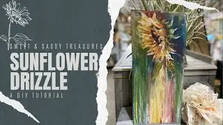 Pallet Wood, Drippy DIY Paint and Sunflower Transfer: Easy Art on a Budget