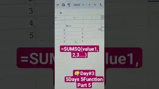 #Sumsq #formulas #function #ytshorts #youtube #youtubeshorts #itadda #excel #how #msoffice #official