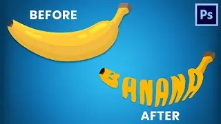 How to warp text into shape in adobe photoshop 2021| text warp effect in telugu
