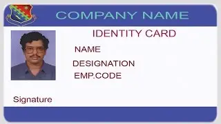 How to design an ID card using Photoshop (with  English Subtitles )