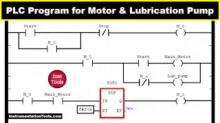 Create PLC Program for Main Motor and Lubrication Pump Operation