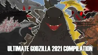 Godzilla Animation Battle Compilation | Monsterverse Cartoon 2021