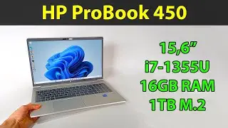 HP ProBook 450 G10 Specs: 15,6”, Intel Core i7-1355U, 16GB RAM, USB-C 3.2, Wifi 6, 42Wh (HP 818B0EA)