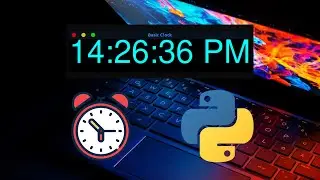 Python Tutorial - How to create a digital clock using python and tkinter - for beginners