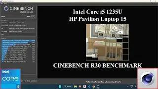 Intel Core i5 1235U Cinebench R20 Benchmark (HP Pavilion Laptop 15)