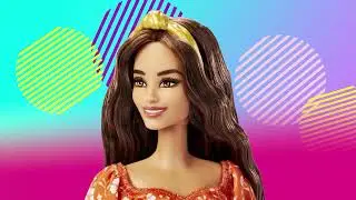 Кукла Barbie Fashionistas в оранжево-цветочном платье Mattel (HBV16)