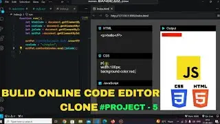 Bulid Online Code Editor Clone Using html and css javascript