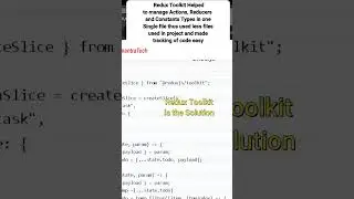 Redux Toolkit : Great Contribution in the  Redux Store. CreateSlice Wrapped in one File. #ytshorts