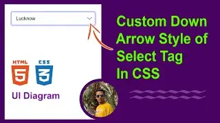 Custom Down Arrow Style Of Select Tag In CSS | HTML | Dropdown Caret Style