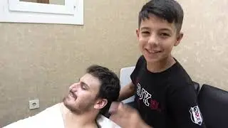 ASMR Young Turkish Barber Ahmet Face,Head,Back and Body Massage