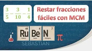 RESTAR FRACCIONES con el MCM mínimo común múltiplo