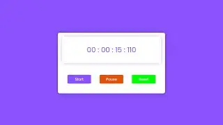 Simple Stopwatch Project with HTML  CSS and JavaScript