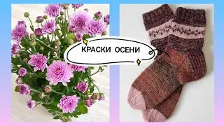 Краски осени, носочки готовы🍂🍁🧦/ А так можно было?!🙄/ Свитер жаккардом, убавки по рукаву.