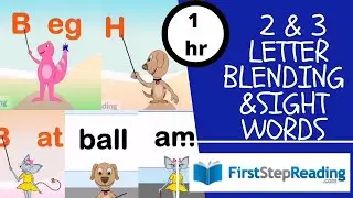 A E I O U / Two & Three Letter Blending & Sight Words, Kindergarten Read Phonics  @FirstStepReading