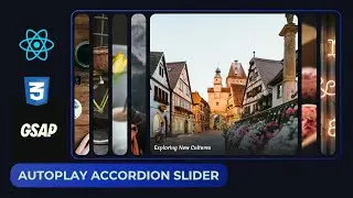 Autoplay Accordion Slider in React JS with GSAP & CSS Animation | #reactjs #gsap