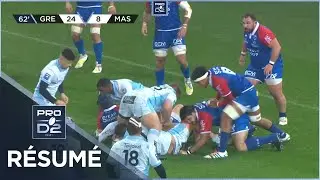 PRO D2 - Résumé FC Grenoble Rugby-Rugby Club Massy Essonne: 38-15 - J15 - Saison 2022/2023