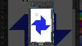 Como criar Design de Logo formato de catavento em vetor no CorelDRAW #142 #shorts