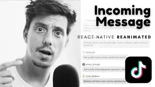 React Native TikTok incoming messages animation