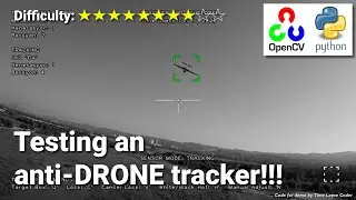 Anti-drone tracking system | Anti-drone Autonomous Drone Object Tracking OpenCV Python