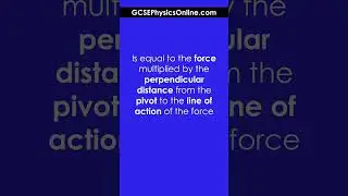 Moment Definition - GCSE Physics