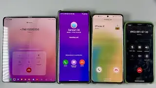 Incoming Call Samsung Galaxy Fold 5 vs LG Wing vs Samsung S20+ vs IPhone X