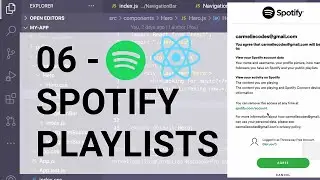 React JS Tutorial - 06 How to get data from Spotify (playlists example)