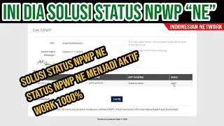 STATUS NPWP NON EFEKTIF (NE)