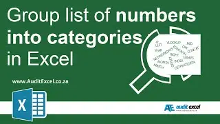 Group number lists into text based categories in Excel