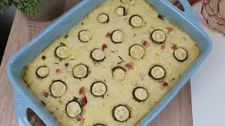 Простое и вкусное блюдо для всей семьи! Рисовая фриттата с беконом и цуккини!