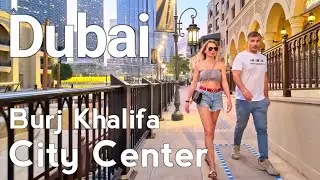 Dubai [4K] Burj Khalifa, City Center Walking Tour 🇦🇪