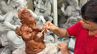 Shree Ganesh Idol Making At Home. Ganpati Bappa Morya.