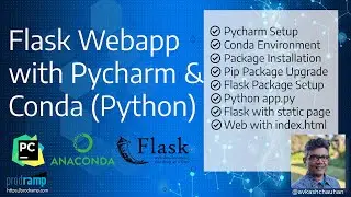 Quickly develop python app in PyCharm with Flask based static content in Conda python 3.8 runtime