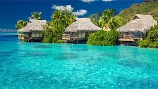 Tropical Music Video with Beautiful Beach Travel Destinations | Music for Office or Home