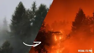 Large Scale Forest Fire - After Effects/Element 3D/Visual FX Pro Stock Footage